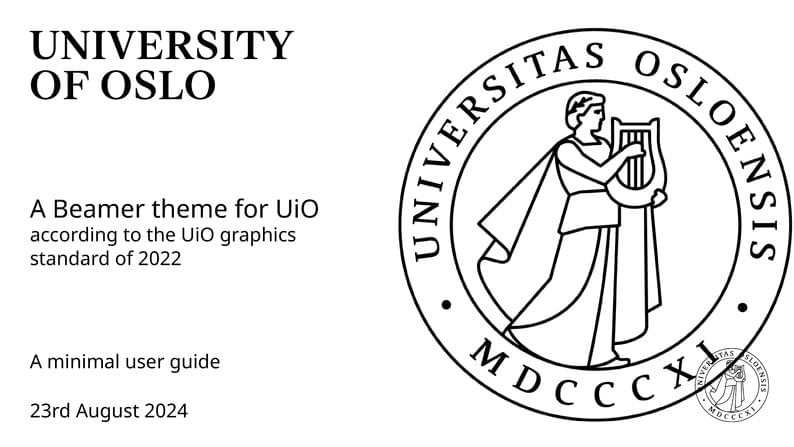 UiO Beamer theme