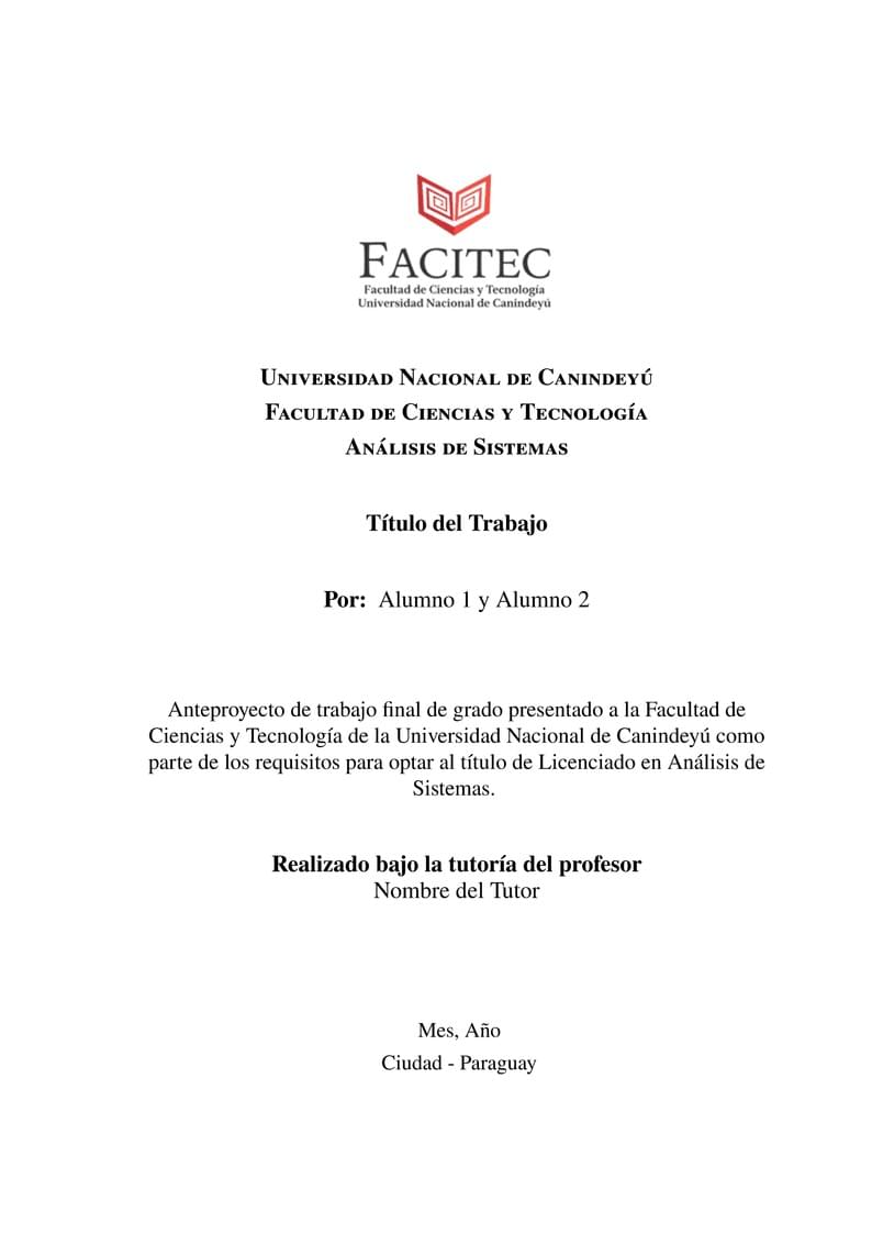 Anteproyecto TFG FACITEC