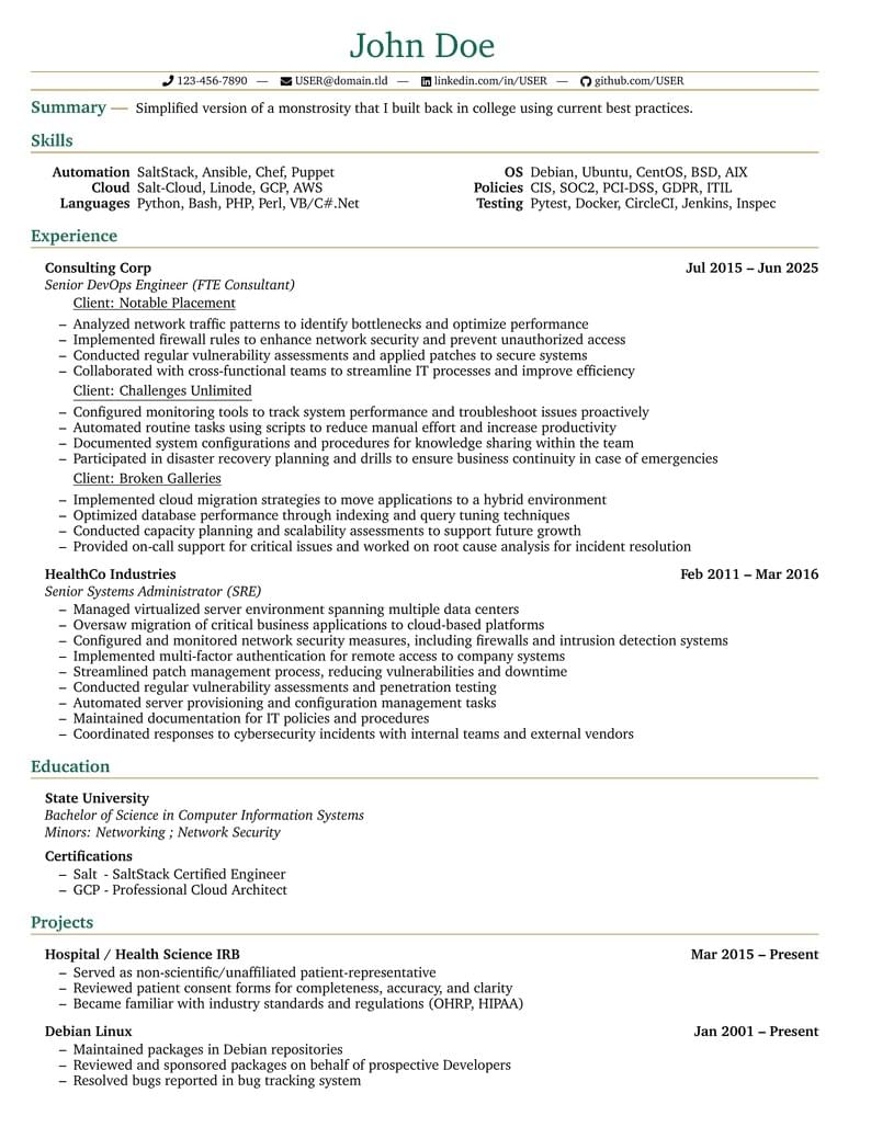 MTeck's Resume