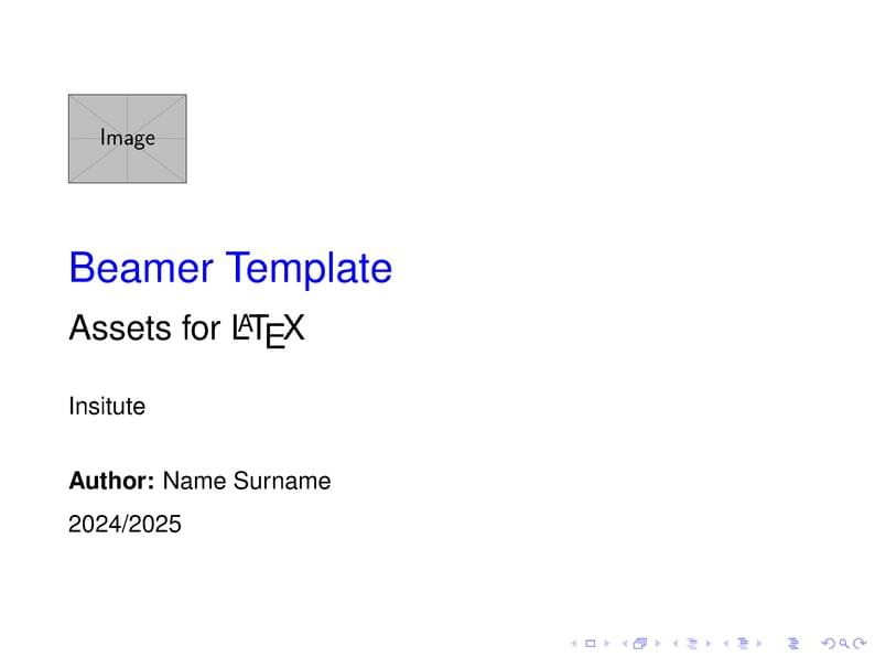 LaTeX Beamer Template for Academic Presentations