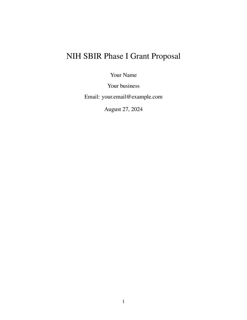 SBIR template 2024