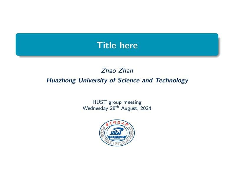 HUST presentation Beamer