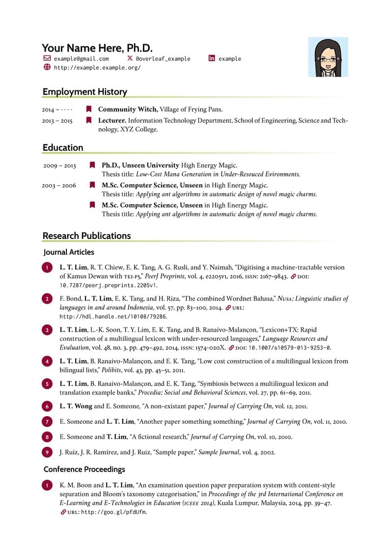 A Customised CurVe CV