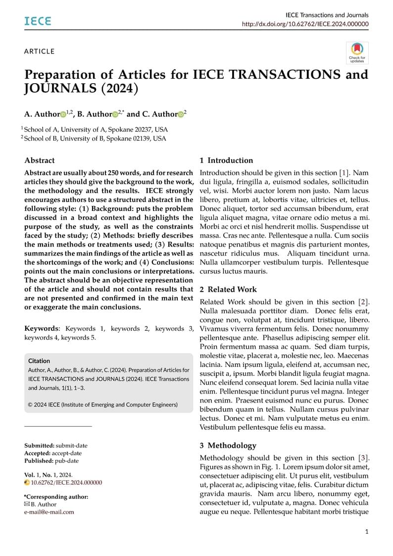 IECE Article Template