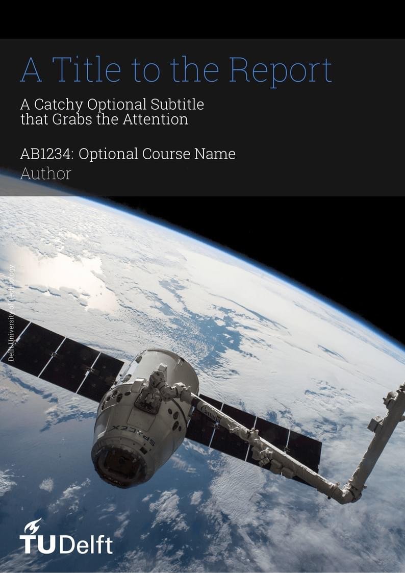 TU Delft Report/Thesis Template