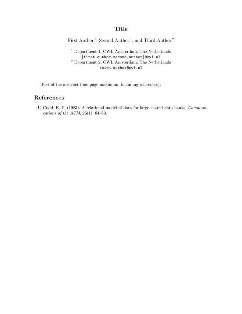 DBDBD 2024 - Template for Abstract Submission