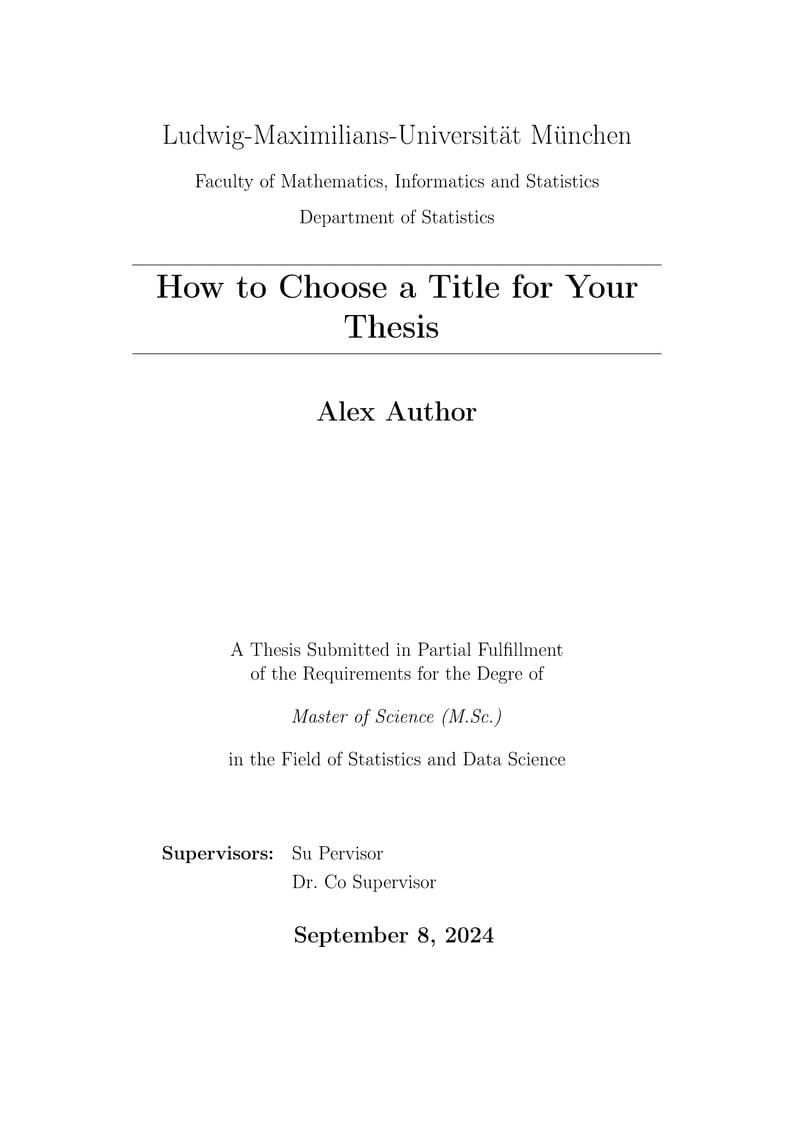 Unofficial LMU SLDS Thesis Template