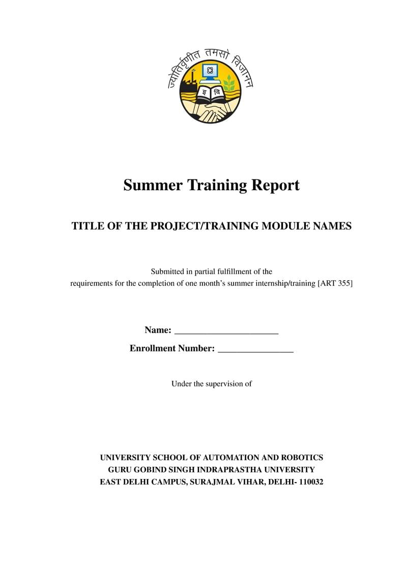 USAR training report-template-1