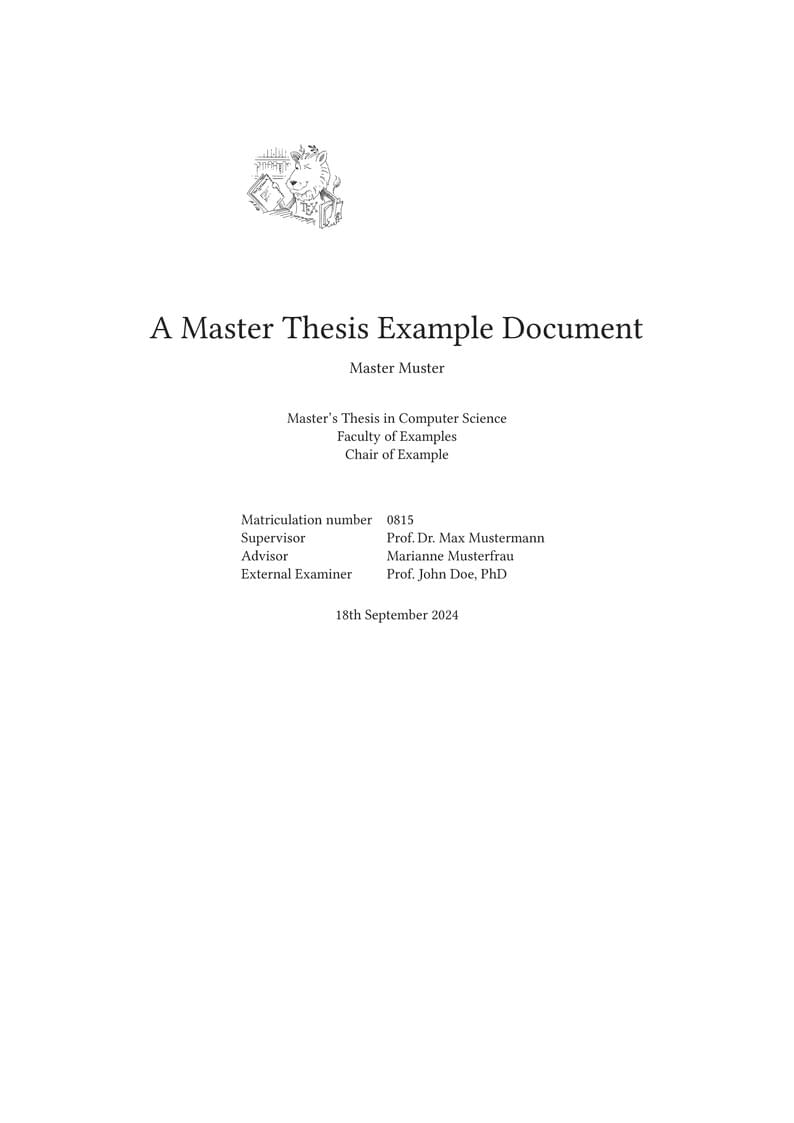 se2thesis – A Thesis Class for the Chair of Software Engineering II at the University of Passau, Germany