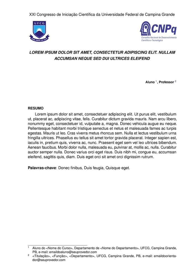 Modelo Artigo ICT&I UFCG