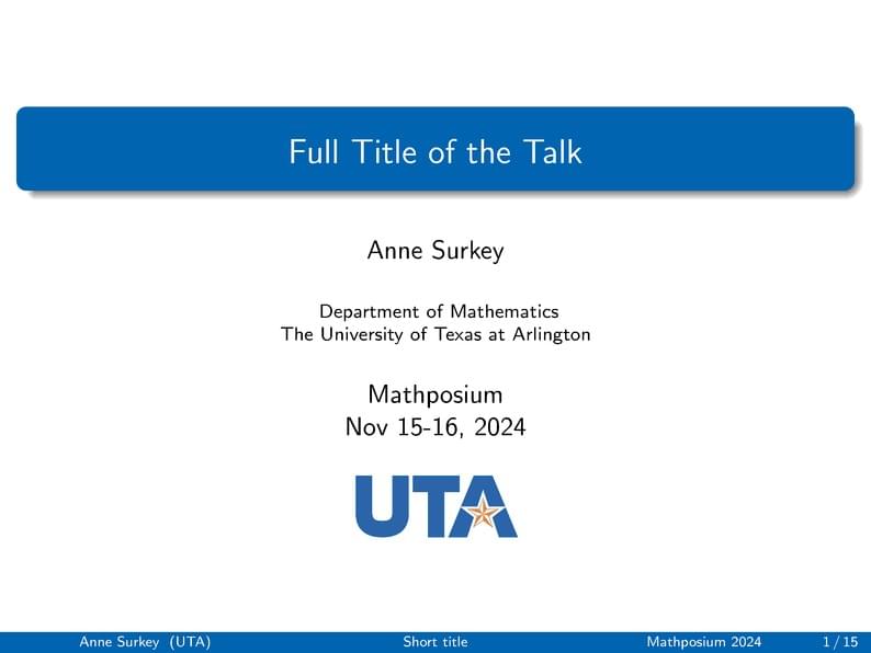 UTA Slides Template