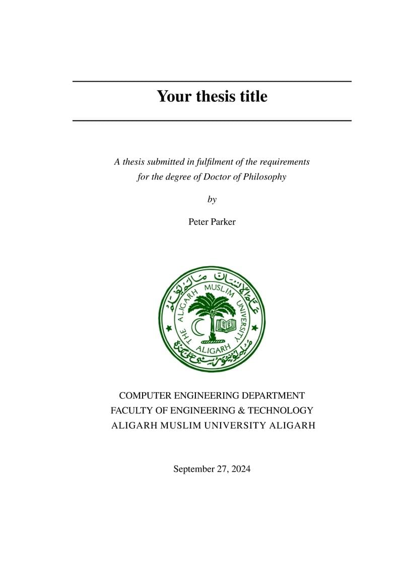 AMU Thesis Template