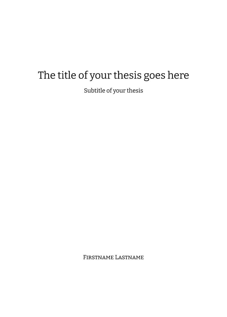 PhD Thesis Template UvA