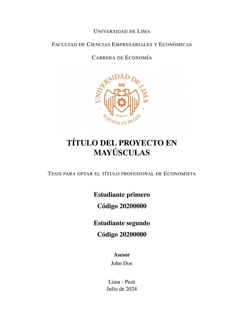 Plantilla Trabajo Universidad de Lima