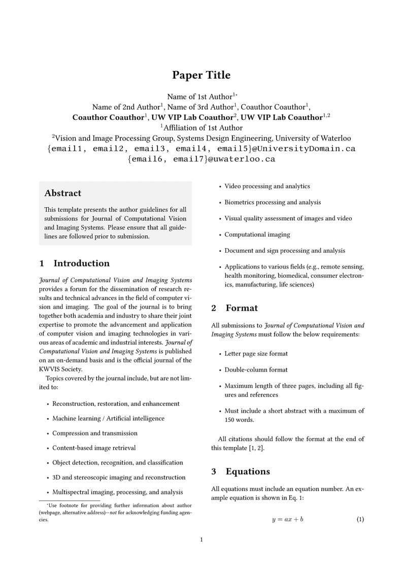 CVIS 2024 LaTeX Template