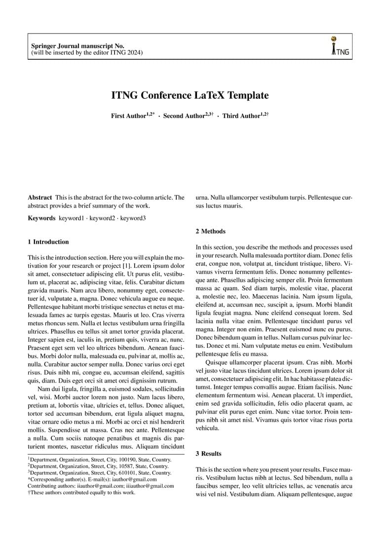 ITNG Overleaf Template