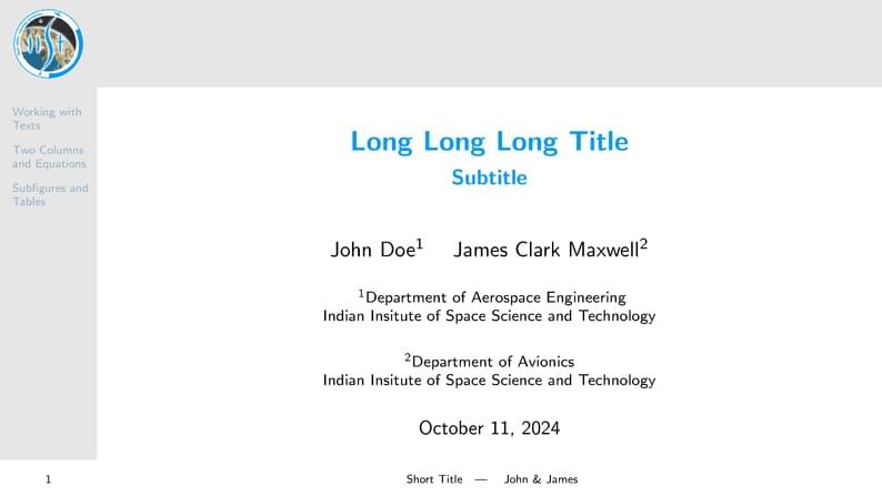 IIST Beamer Template