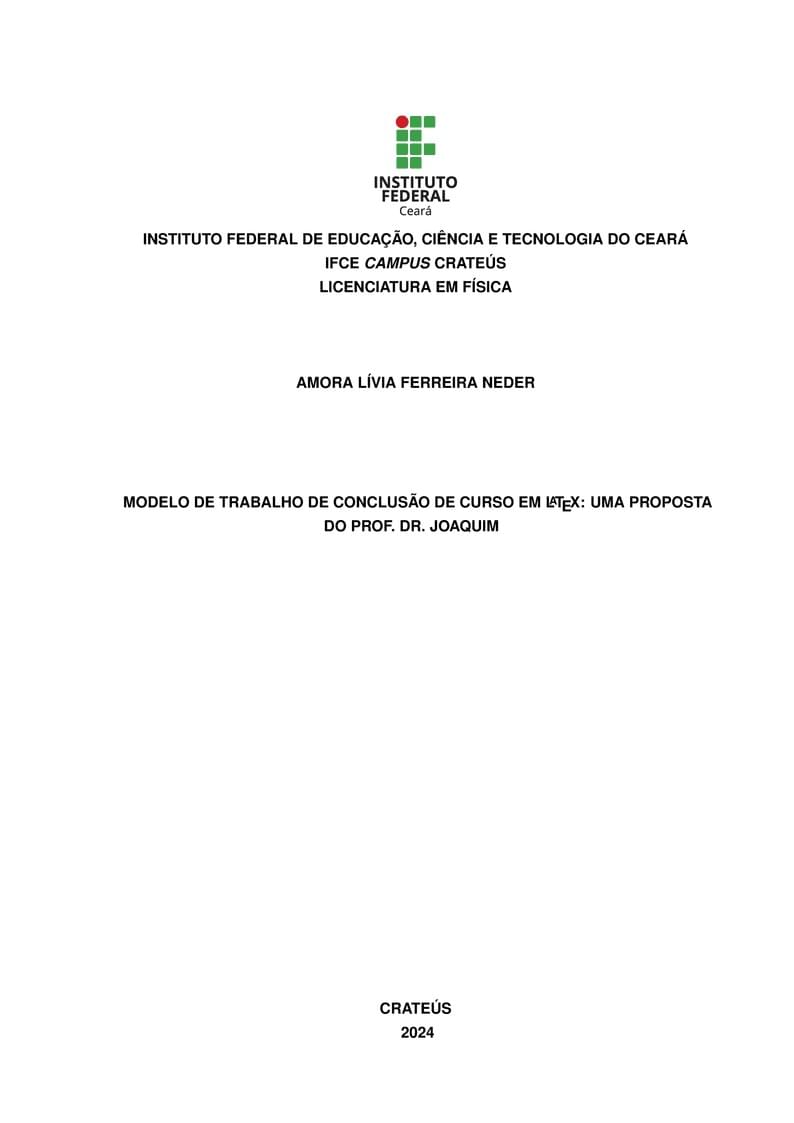 TCC - IFCE - Prof. Joaquim