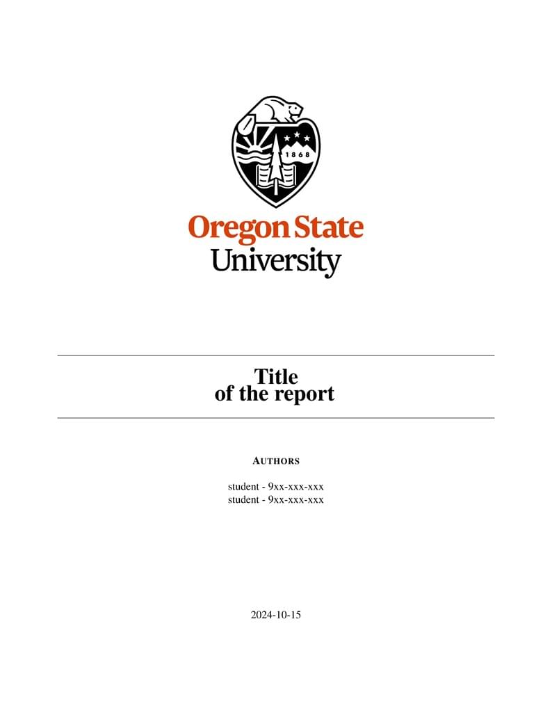OSU Report template