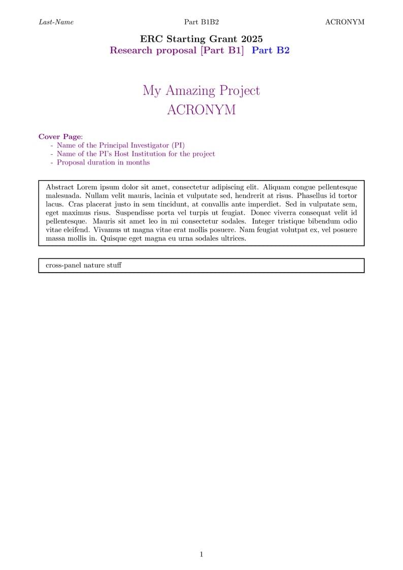 Unofficial ERC template with versions package