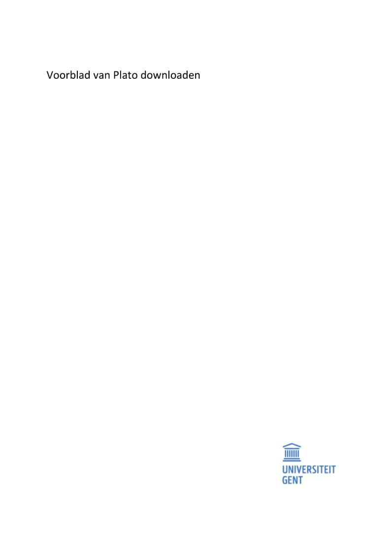 Masters thesis Ghent University Faculty of Engineering and Architecture