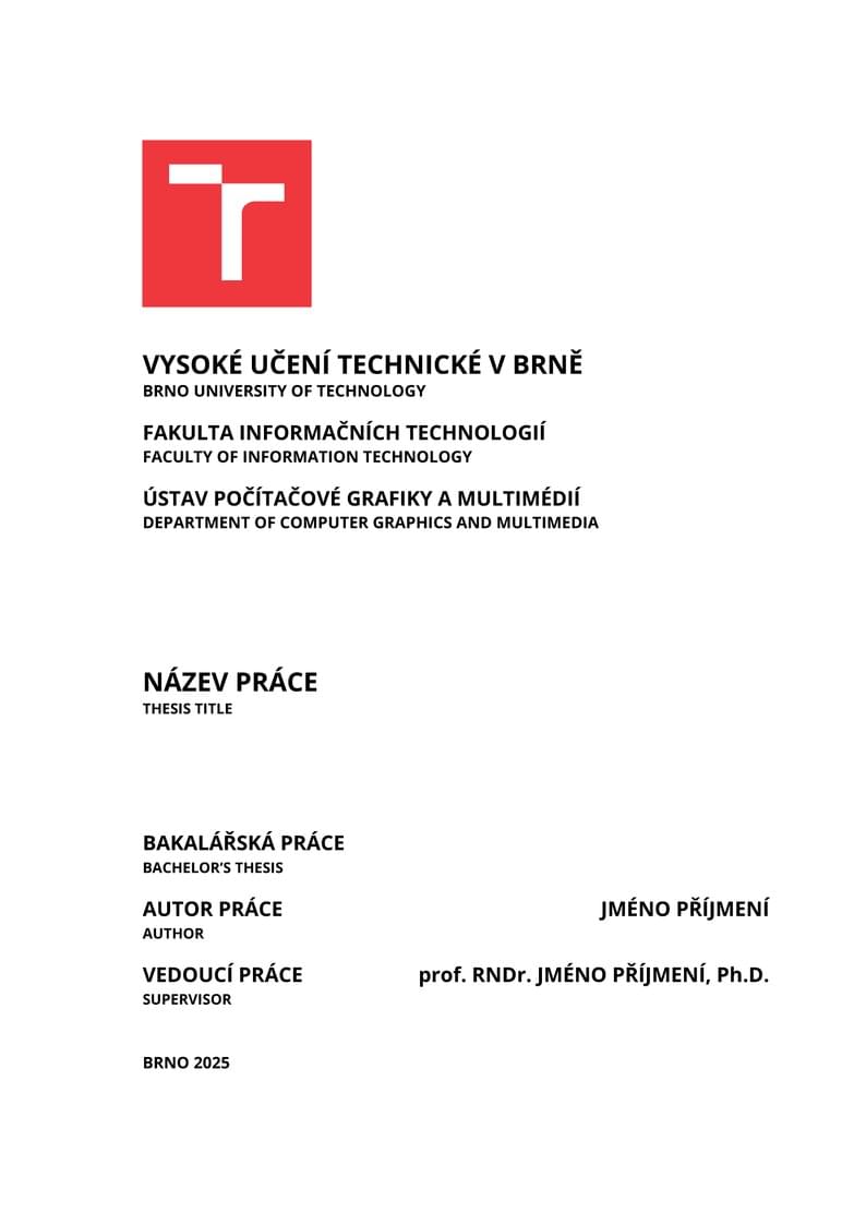 FIT BUT thesis template 2024