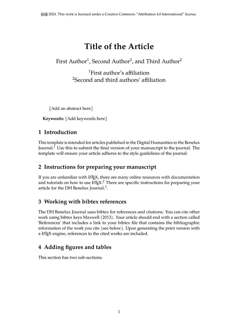 DH Benelux Journal Template