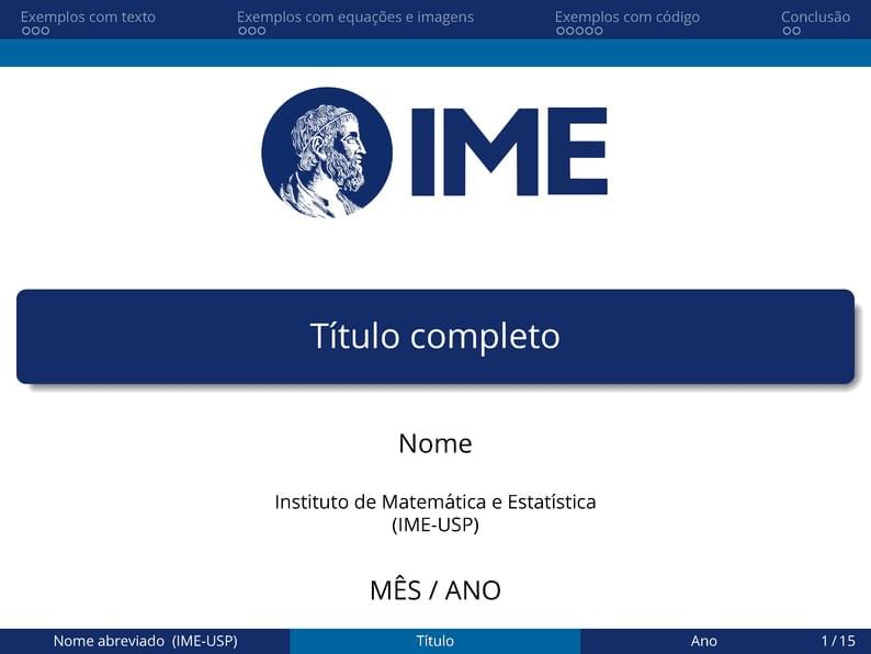 Template de apresentação (IME-USP)