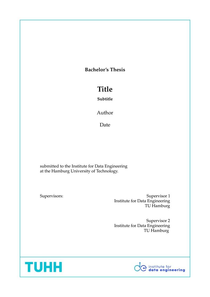 TUHH IDE Thesis Template