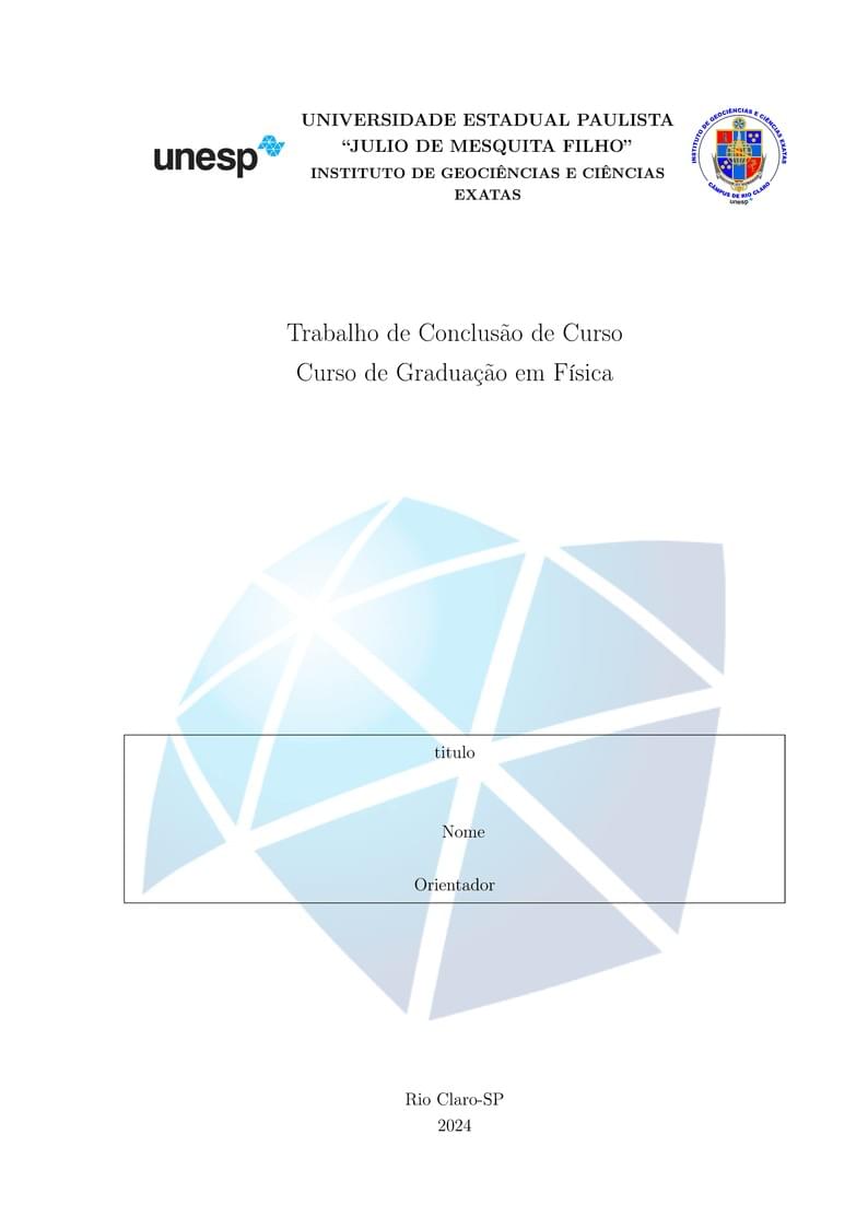 Template TCC UNESP-RIO CLARO