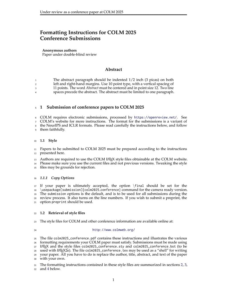 COLM 2025 Template