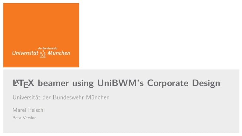 UniBWM-Beamer