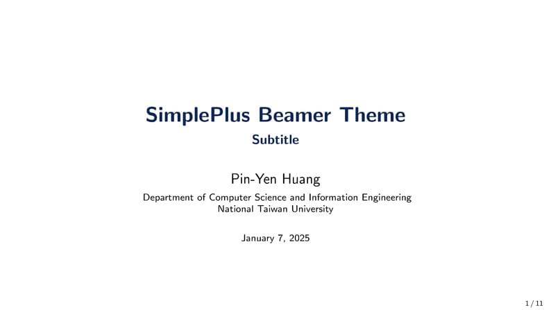 SimplePlus-BeamerTheme