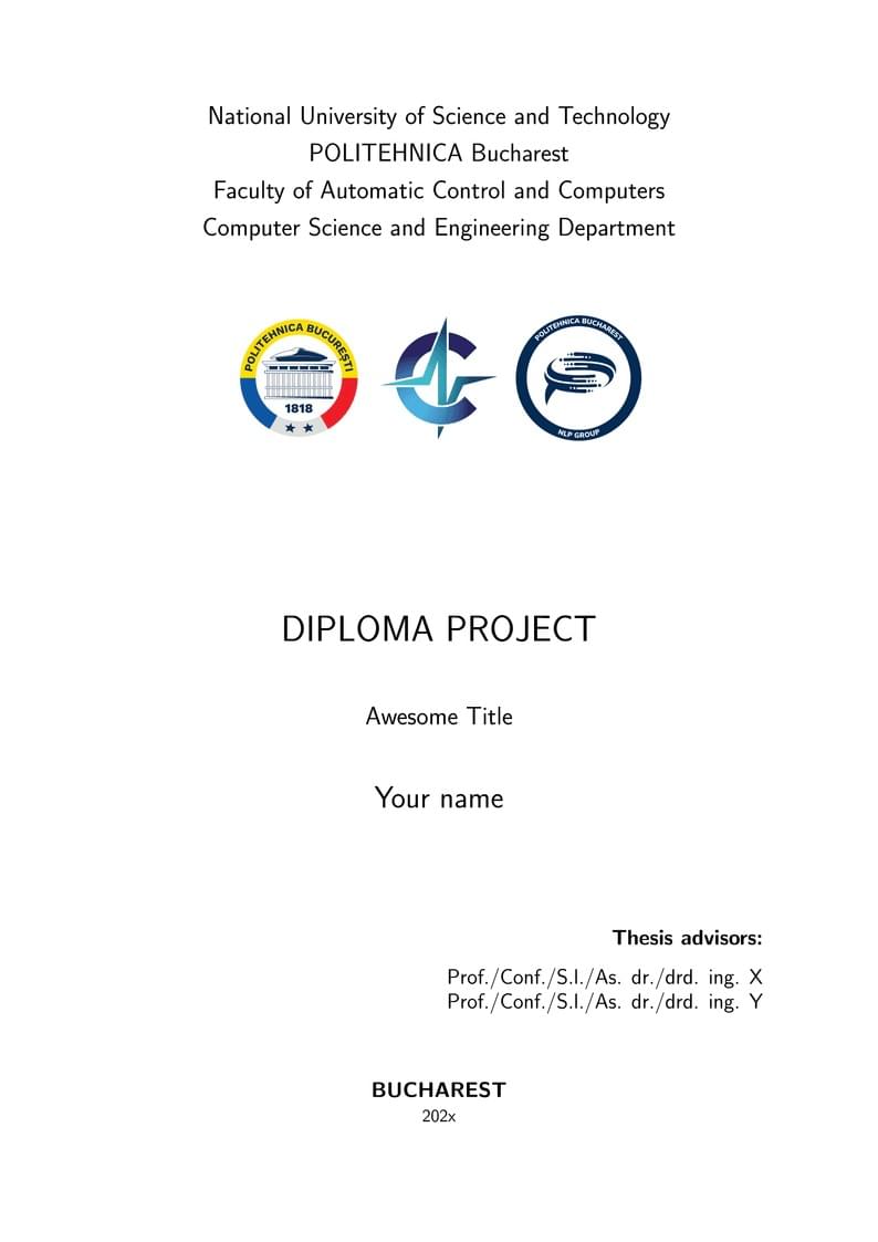 UPB-NLP - Template for Theses & Reports