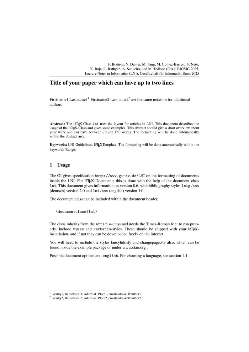 BIOSIG 2025 Author Kit