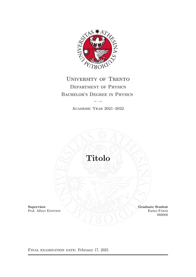 Tesi UniTN