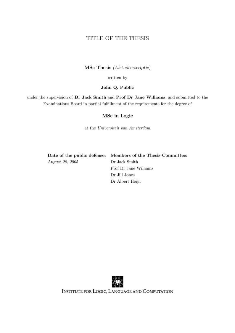 ILLC MoL thesis template