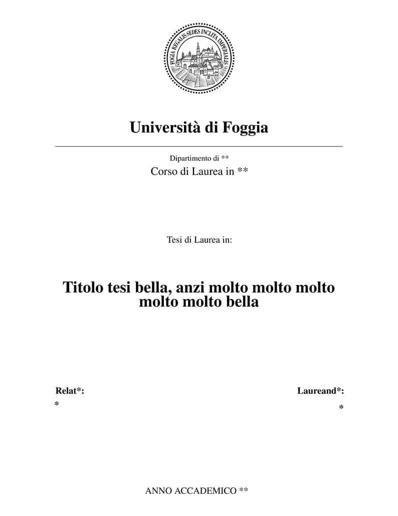 Unofficial Template Thesis UniFG - Italy
