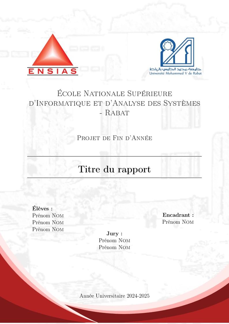 Rapport ENSIAS - Template PFA