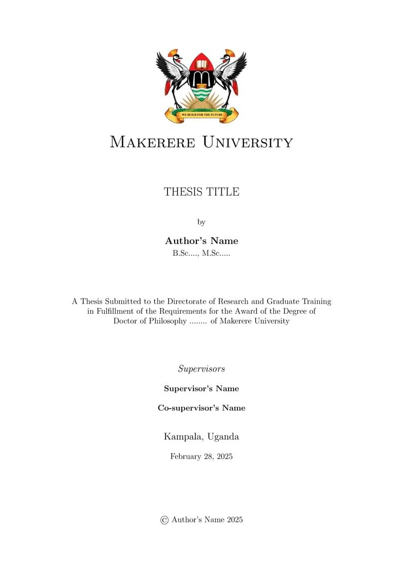 MAK Graduate Thesis Template