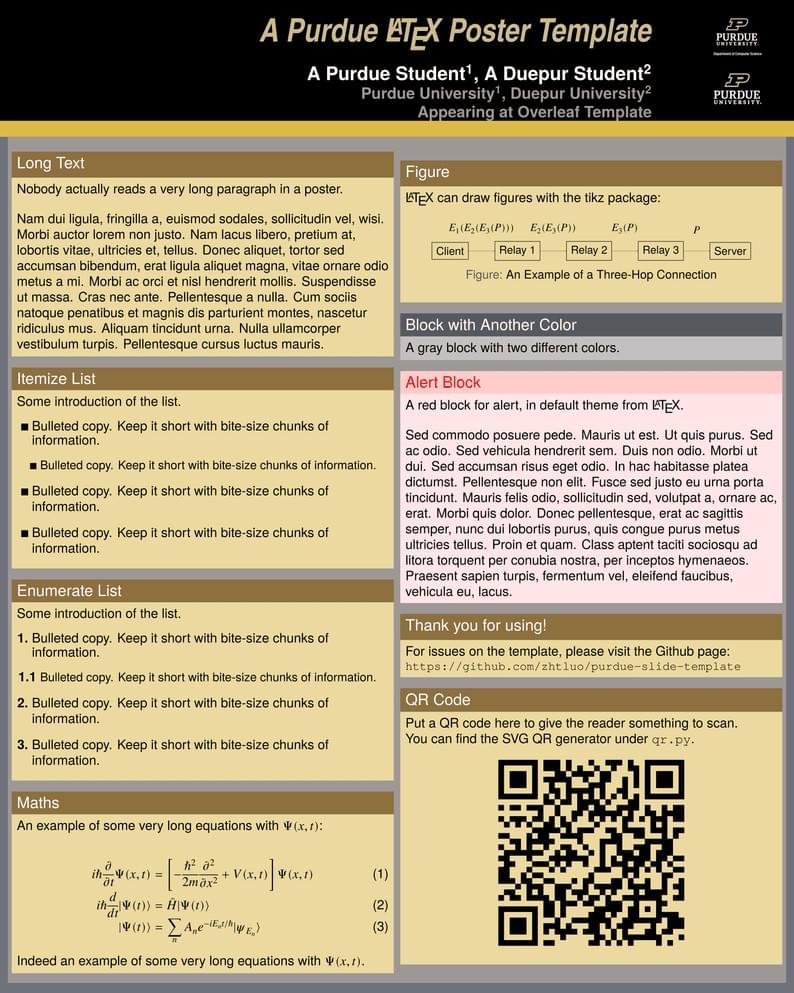 A Purdue LaTeX Poster Template