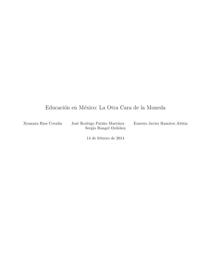 Educación en México: La Otra Cara de la Moneda