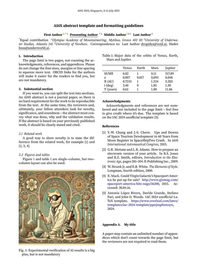 AI4X 2025 Conference Official Template