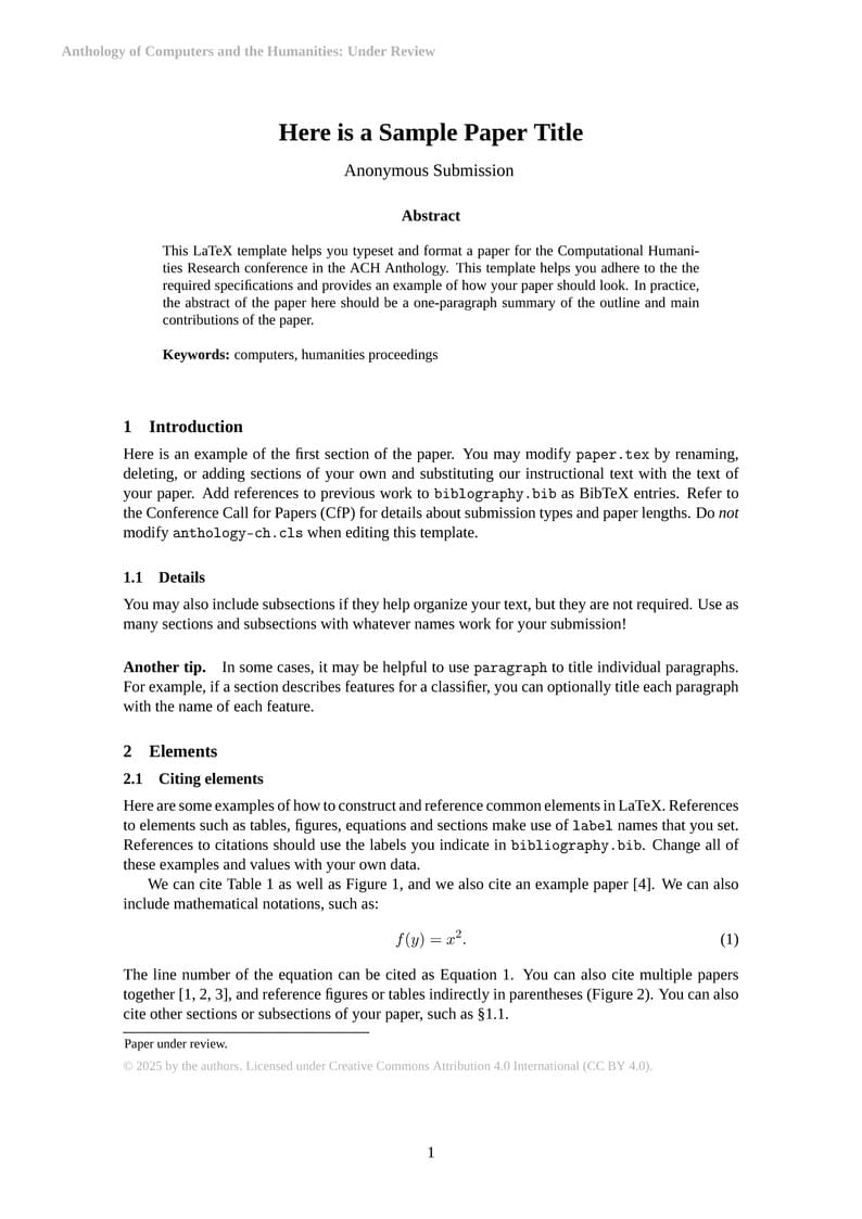 ACH Proceedings Paper Template