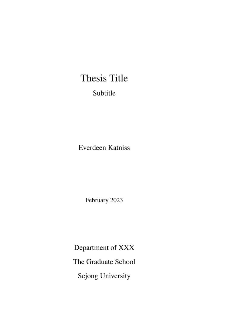 Sejong University MS Thesis (unofficial)
