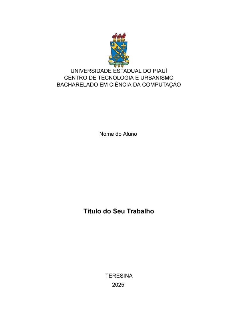 Modelo Monografia - Computação - UESPI