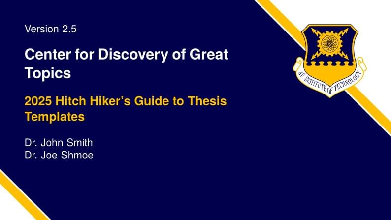 AFIT Defense Template