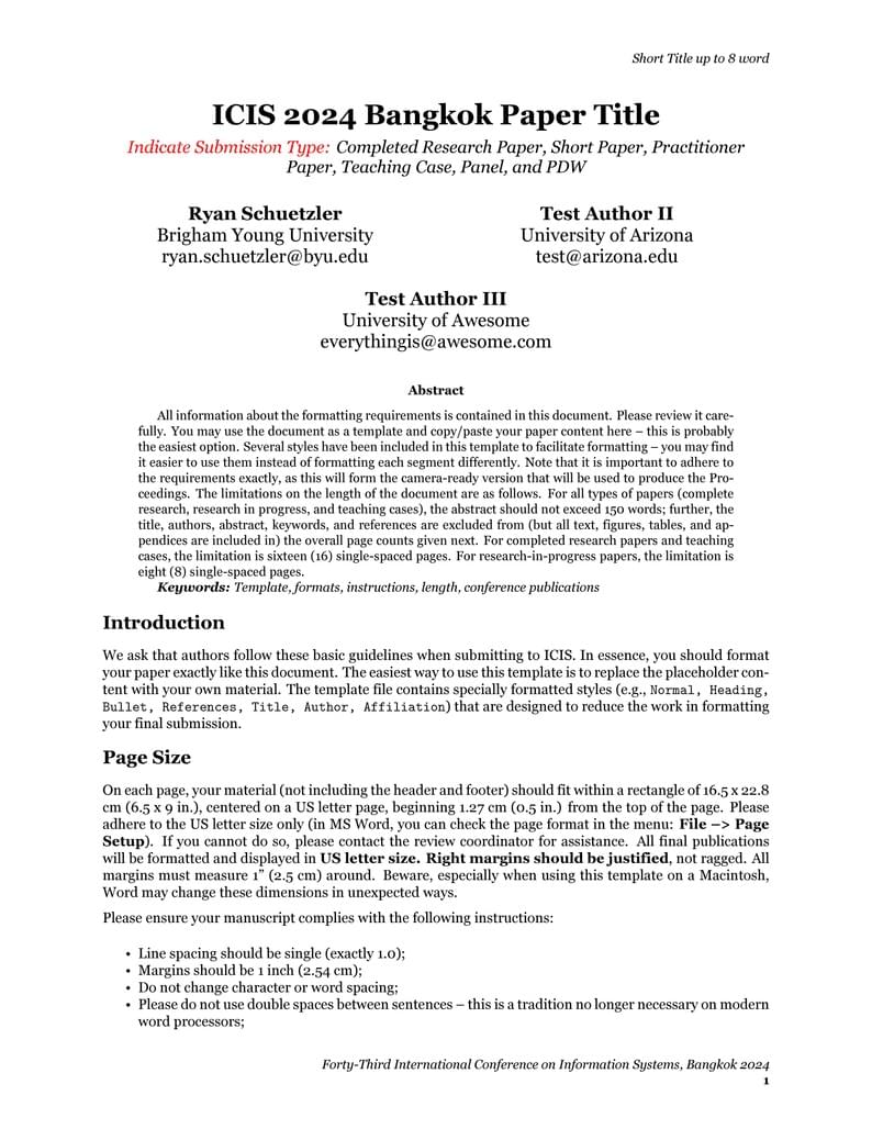ICIS 2024 Bangkok Paper Title