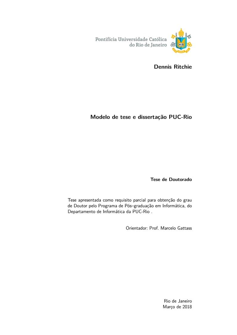 Modelo de tese e dissertação PUC-Rio