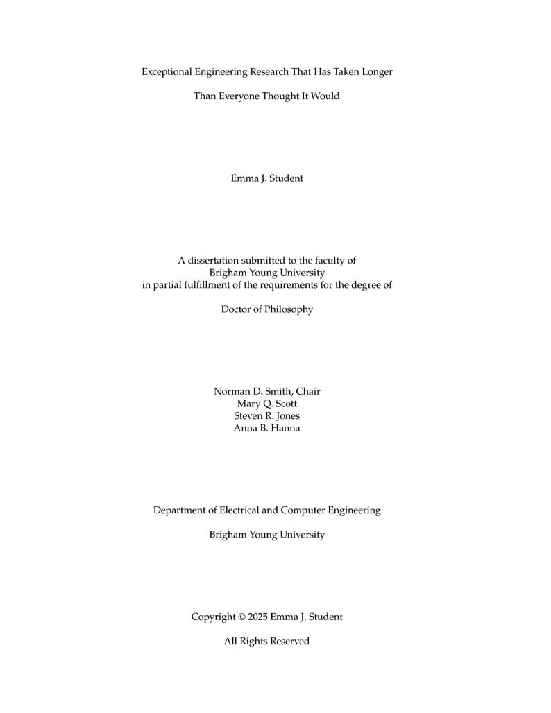 BYU Engineering thesis/dissertation template